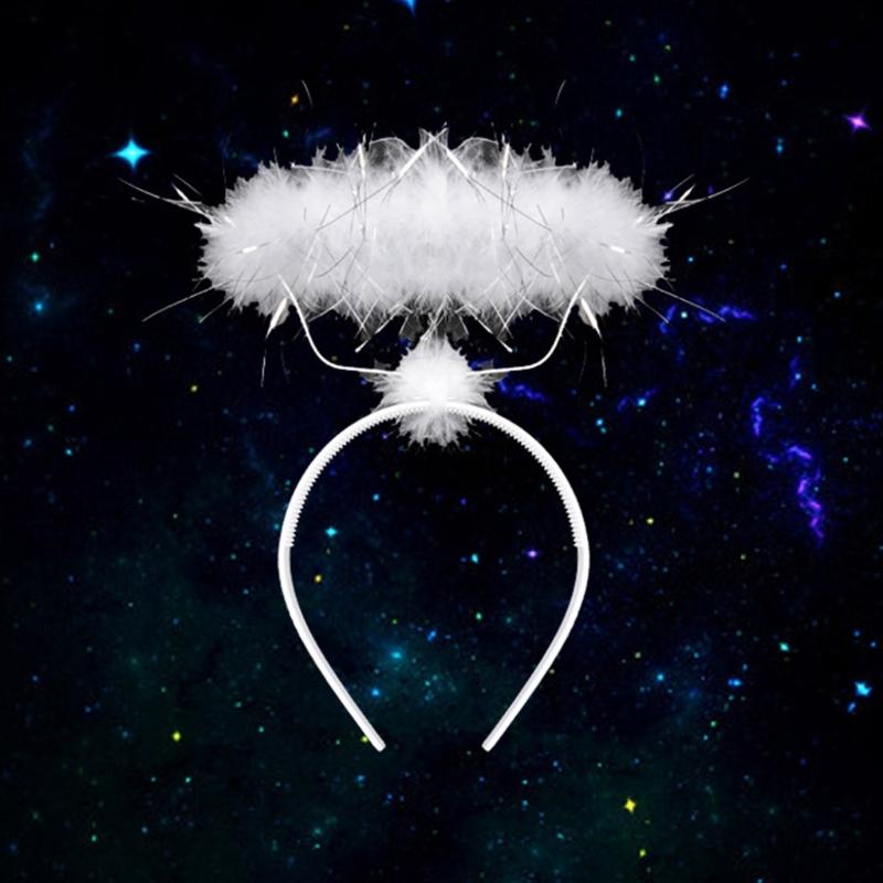 Unisex Halloween Angel Aureole Devil Horn Shape Hairband Movie Cosplay Devil Hairband Goth Cosplay Costume Headpiece