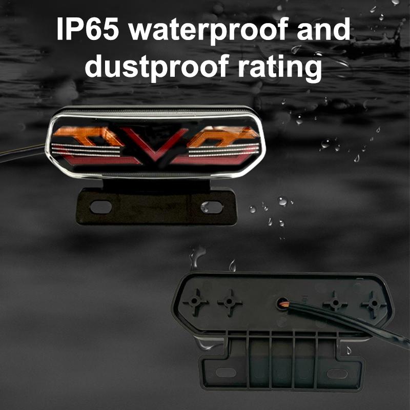 

Motorcycle Rear Light,12V Brake Light For Atv Tail Light Motorbike Stop Turn Single Direction Indicator Blinker Accessory чёрный