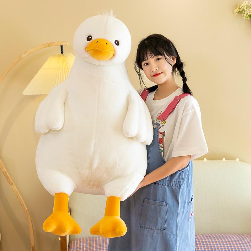 Adorable Plush Goose Toy Cartoon Girl Sleep Companion Birthday Gift  Kids Doll