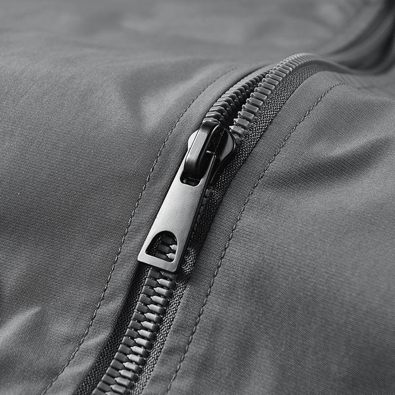 2024 Men's Autumn Stand Collar Windproof Sports Jacket - Solid Color, Casual Outdoor Coat