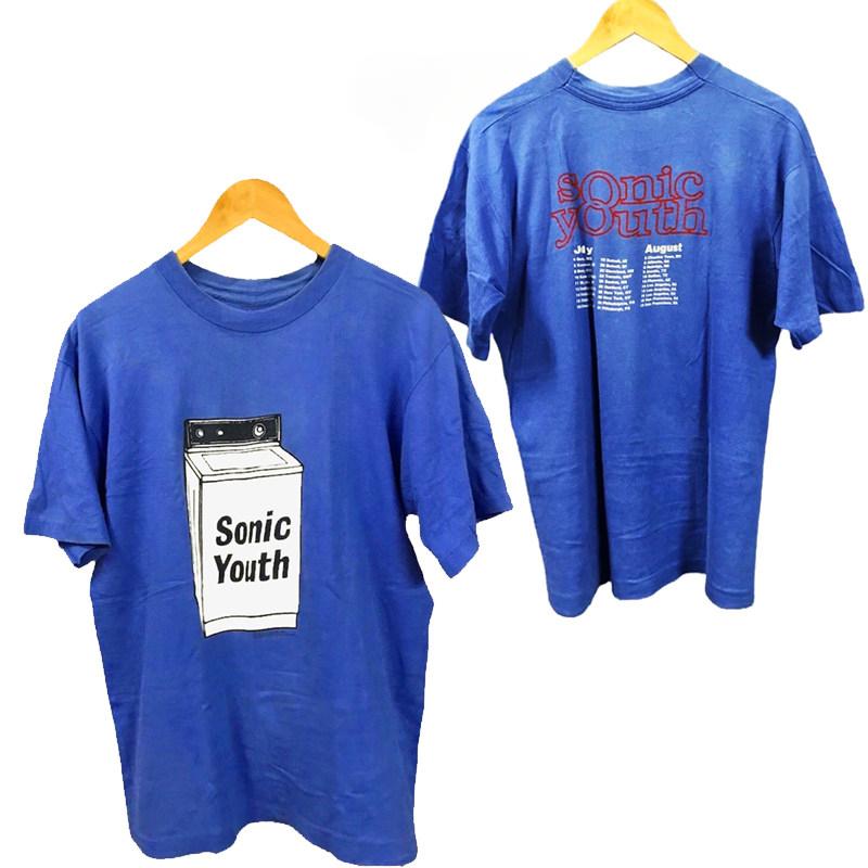 KEREN FASHION SONIC YOUTH Blauw T-shirt Sonic Youth Washing Machine Album Casual T-shirt Heren en Dames Luxe Merk Top 2026 3XL