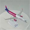 Resin A321 Flugzeugmodell Spielzeug, 22 cm, Wizz Air Kompatibel, Statisches Display Miniatur