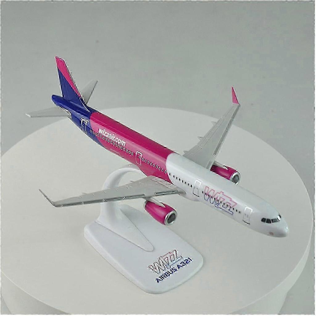 Resin A321 Flugzeugmodell Spielzeug, 22 cm, Wizz Air Kompatibel, Statisches Display Miniatur