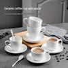 European Ceramic Coffee and Tea Cup Set: Pure White Cup and Saucer for Espresso, Milk Tea, and English Black Tea.