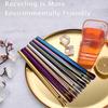Stainless Steel Color Straw Frappuccino Drink Smoothie Straw    Magic Color (Smoothie Tube)