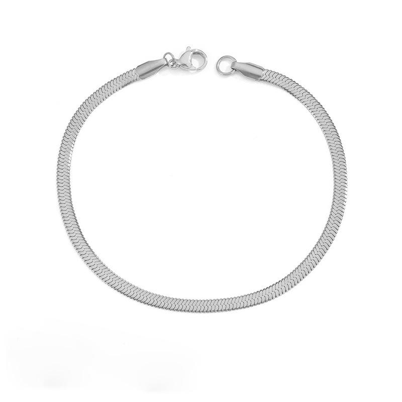 CARLIDANA New Style Three Layering Bracelets Dainty Simple Rope Chain Wear Stainless Steel No Fade Jewelry