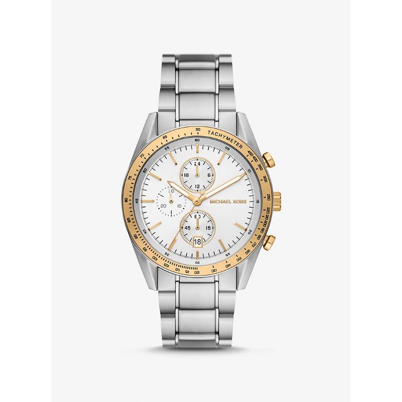 Большие двусторонние часы Michael Kors Warren MK9112 серебряный