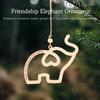 2-Pack Sisterhood Elephant Ornament – Elephant Gifts for Women, Friendship Ornament, Wooden Elephant Decor, Elephant Ornament for Women Tribe with