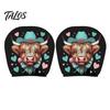 Car Seat Headrest Covers for Men Women 2Pcs Halloween Covers, Scottish Highland Cow Face Easy Install Vehicle Protector, Breathable Auto Decor