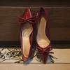 Samei Soft Noodles~ Private Collection Edition~ Simple Temperament Pointed High Heels Women's Thin Heel Bow Single Shoes Spring