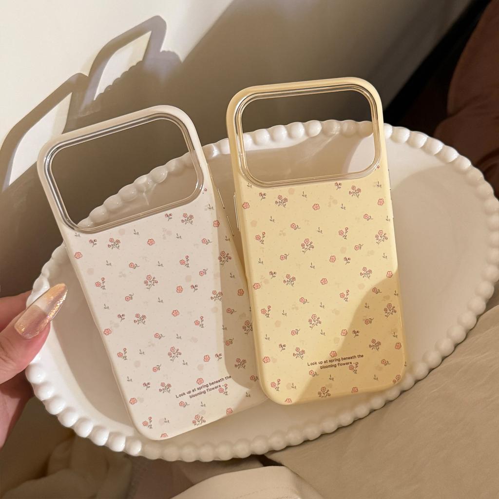 Summer yellow floral Apple 17 Pro Max phone case, gentle for iPhone 16, shockproof soft case for 14, suitable for 13, fresh for 15