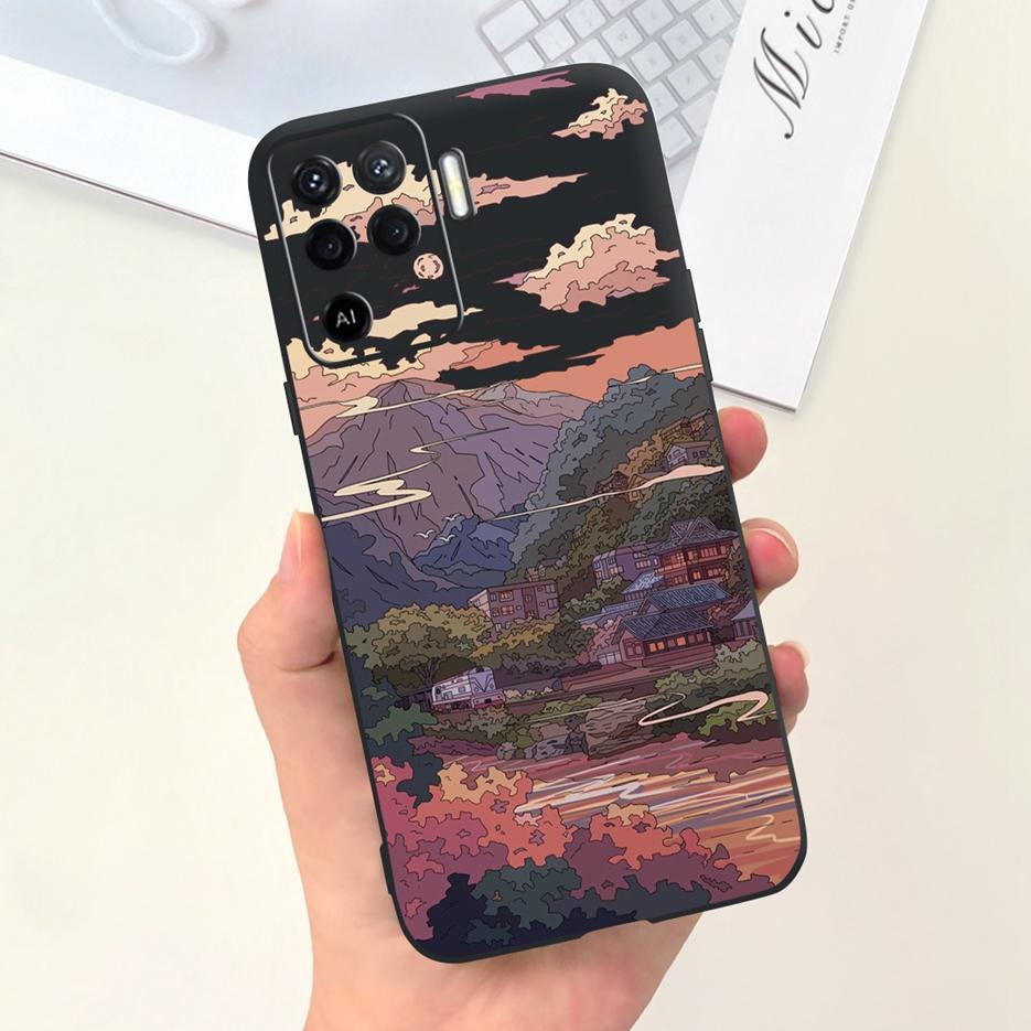 For Oppo Reno5 Lite Case Reno 5F 5Z Cute Cartoon Soft Silicone Phone Case For Oppo Reno 5 Pro Reno5 Lite 5F 5Z Back Cover Bumper