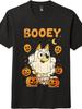 Halloween Funny Ghost Bingo Printed Tee,Casual Short -Sleeved In Black and White