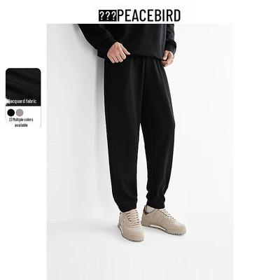 PEACEBIRD MEN Jacquard Tapered Casual Pants