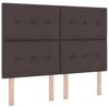 Box Spring Bed with Mattress Dark Brown 140 x 190 cm Fabric