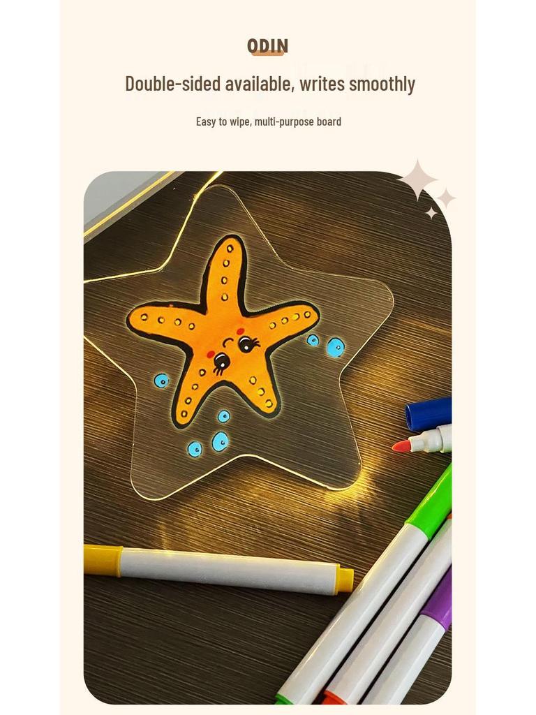 Erasable LED Drawing Board for Kids – Portable Desktop Doodle and Message Board