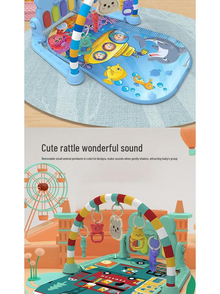 Free Shipping Baby Musical Kick & Play Gym: 0-36 Months Enlightenment Fitness Rack & Early Education Play Mat