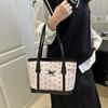Niche design bow tote bag women's 2 new large-capacity pink shoulder bag commuter versatile underarm bag