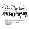 Removable Wall Sticker Waterproof Transferable Clothes Letters Print Decals Laundry Wall Stickers