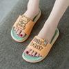 Fashion Sandals Flat Bathroom Anime Indoor Cartoon Slides Woman Slippers Shoes for Women Bedroom Cute Kawaii Platform Thick Casual Pvc W