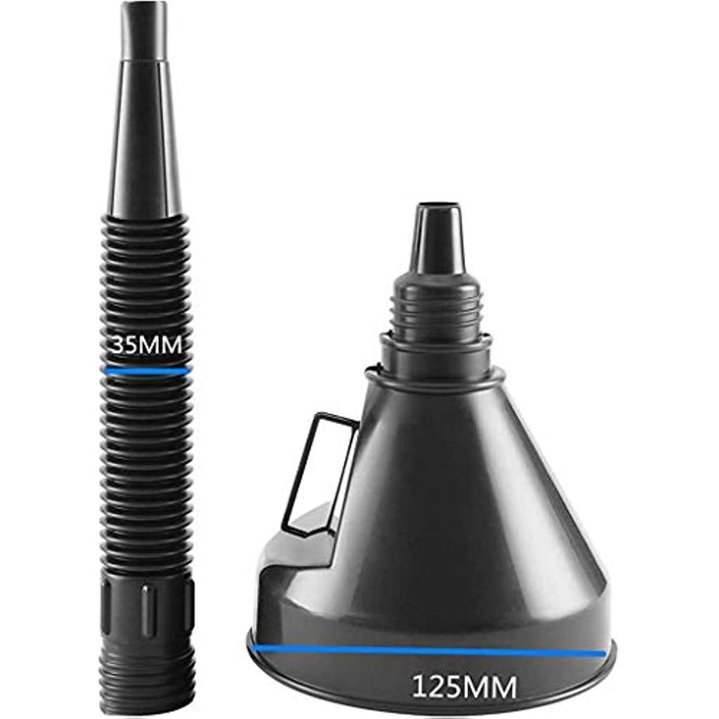 Plastic Large Funnels Wide Mouth With Strainer 2 Pcs Oil Funnel Automotive Flexible With Hose For Cars And Motorcycles Engine Oil Liquid Diesel Keros