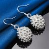 Charm 925 Sterling Silver Exquisite Sea Urchin Earrings for Women Fashion Wedding Party Jewelry Accessories