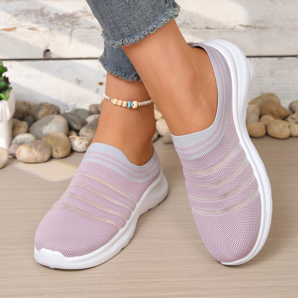 Women's Summer Half Slippers Thick Bottom Mesh Casual Hollow Out Round Head Slippers