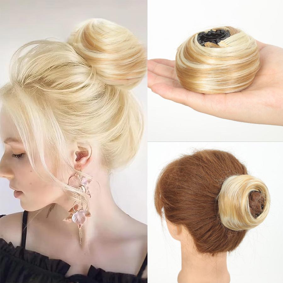 Women s Bird s Nest Bun Wig Hair Tie Accessory