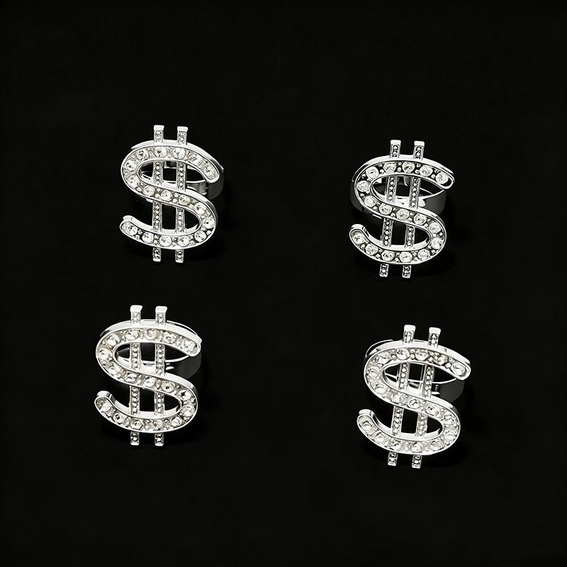 Gold Silber Punk Hip Hop Dollarzeichen Ring Für Frauen Männer Trendy Rock Party Schmuck Geschenk