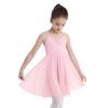 Girls Chiffon Ballet Leotard Dress Elegant Dancewear for Ballet Performances Practice