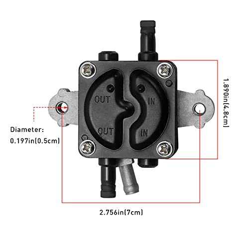 Ersatz-Kraftstoffpumpe für B&S 844527 844089 Rasenmähermotoren mit Vakuum-Kraftstoffförderung für Modelle 540000 541000 542000 543000