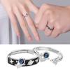 2Pcs/Set Astronaut Rings Light Luxury Personality Ring Lover Space Gift Party