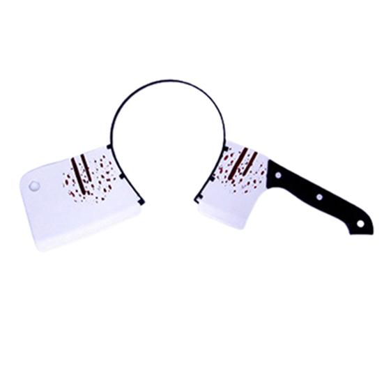 Halloween-Grusel-Stirnbänder, hohe Elastizität, verschleißfest, Kostümzubehör durch den Kopf, Halloween-Grusel-Zombie-Axt-Scheren-Stirnband für Festivals