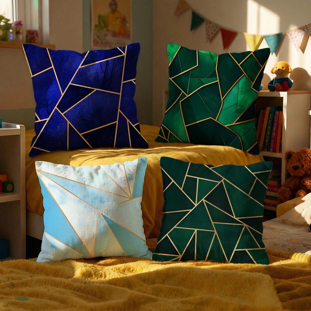 Goldene Licht Luxus Linien Kissenbezug Dekorative Kissenbezüge Bezug Sofa x Kissen Stück x x Kissenbezug
