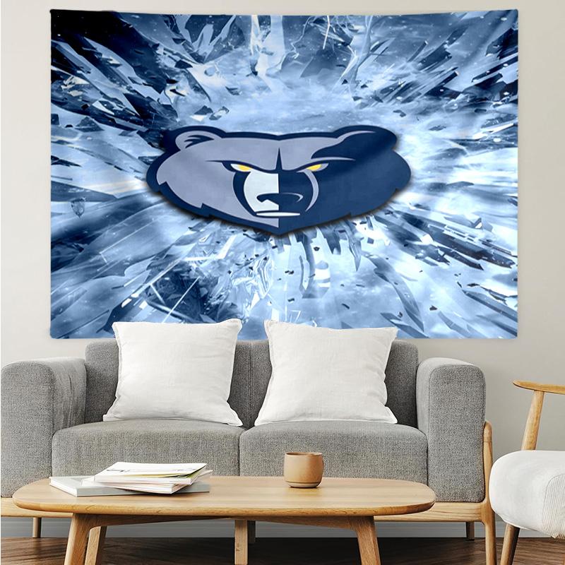 City Grizzlies Bear Logo Quick-Dry Tapestry Hanging for Bedroom,Livingroom, Playroom,Decor Art Room Wall Tapestry Holiday and Birthday Gifts