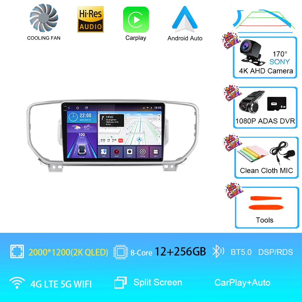 Android 14 Car Radio Carplay+Auto For KIA Sportage 4 KX5 2016 - 2018 Multimidia Video Player Navigation GPS Stereo 360 Camera BT