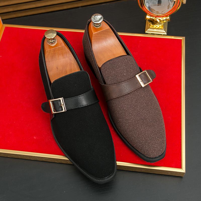 Größe 38-48 klassische Herren-Loafer Herren lässig elegant modische Schnalle Lederschuhe Herren Business Büro Schuhe