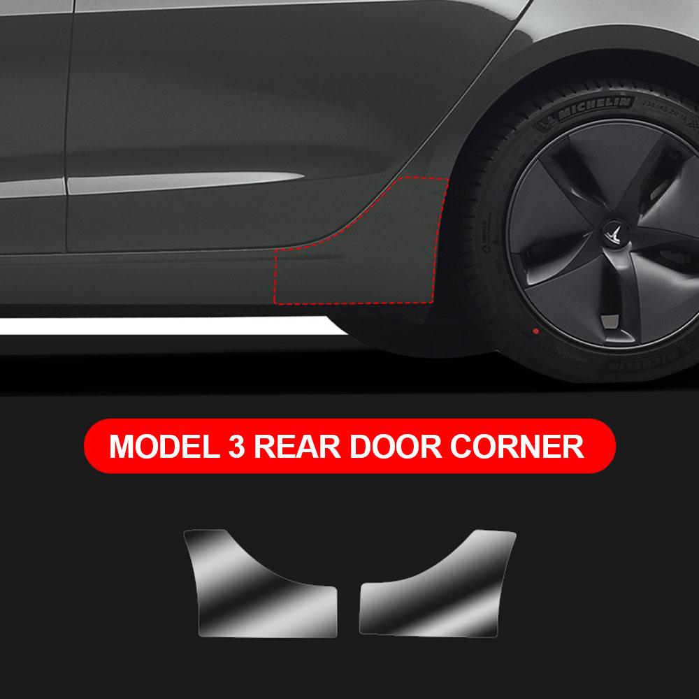 For Tesla Model3/Y 2017- Front Door Rear Door Extended Protective Film Invisible Car Clothing PPF Lamp Film Set Decoration