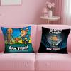 Comic Cartoon Dogmans Pillow Case Soft Plush Fabric Double-Sided Printed Cushion Cover Warm Winter Sofa Pillow Case