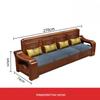 Miling Chinese Style Solid Wood Storage Sectional Sofa