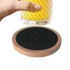 Drink Absorbent Wood Coasters Vintage Wooden Drink Placemats Felt Wooden Tea Mat  Coffee Bar