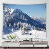 Winter Woods Snow Print Pattern Tapestry Home Bedroom Living Room Dormitory Wall Decor Background Cloth Tapestry