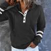 Women's Pullover Hoodies Tops Casual Button Down Long Sleeve Pocket Sweatshirts