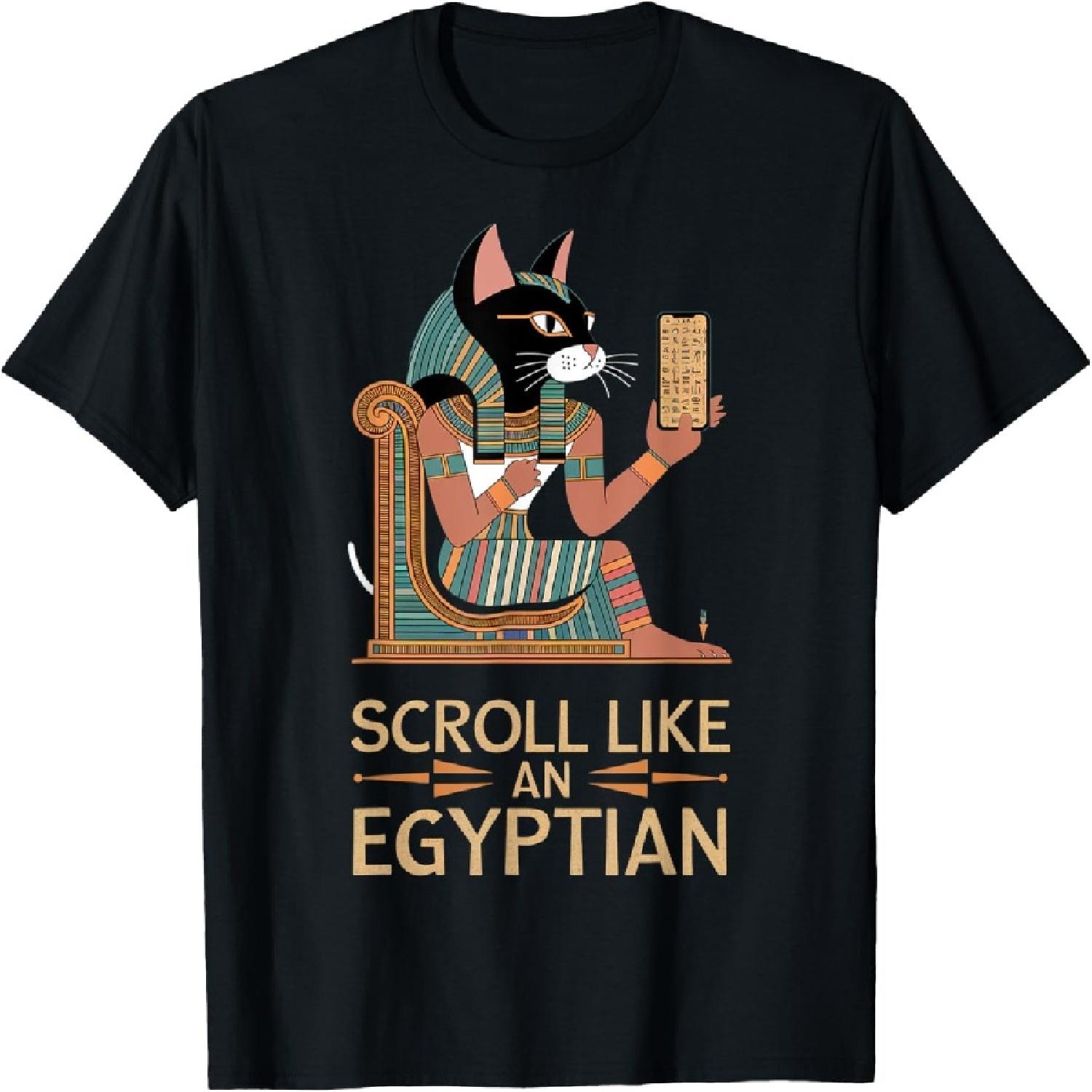 

Scroll Like an Egyptian Cat Design T-Shirt XXXXXL різнокольоровий