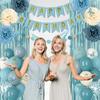Birthday Party Decorations Rain Curtain Background Flag Cake Power Strip Paper Flower Ball Aluminum Film Balloon Set