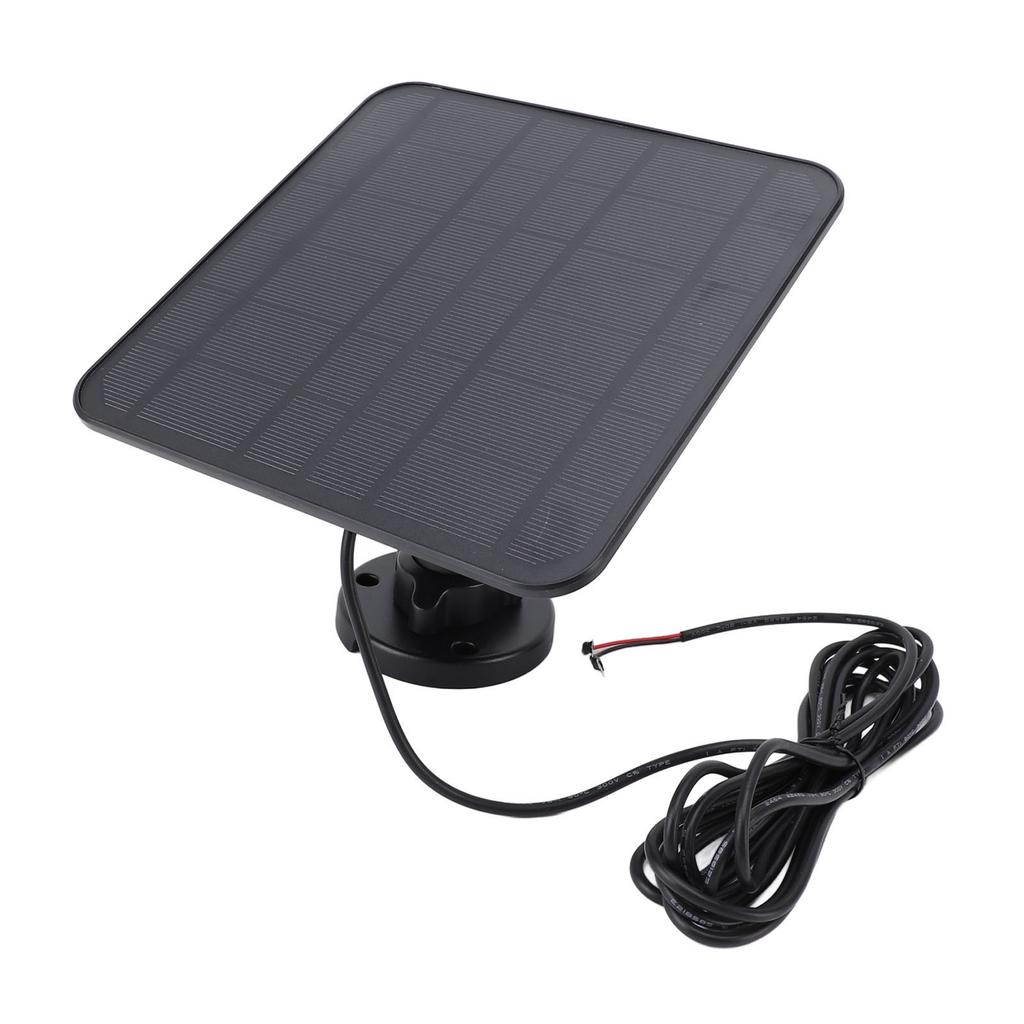 Panou Solar 6V 5W pentru Sonerie Video IP65 Rezistent la Apă cu Cablu de 9,8ft Suport Reglabil la 360 de grade