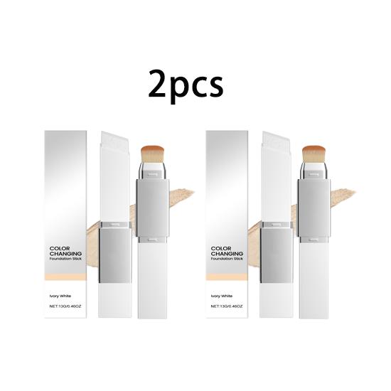 Zephoco Ivory White Moisturizing Foundation Stick, Light and Matte, Fits the Skin, Soft and Natural, Daily Portable Base Makeup Cream 13g