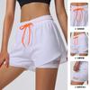 Pantaloni Scurți Sport Femei Vară Hot Pants Alergare Nocturnă Anti-alunecare Pantaloni Yoga Casual Uscare Rapidă Respirabil Fals Două Perechi de Pantaloni Fitness