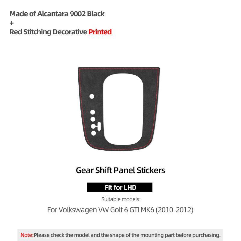 Betterhumz For Volkswagen VW Golf 6 GTI MK6 2010-2012 Made of Alcantara Gear Shift Panel Trim Stickers Car Interior Accessories