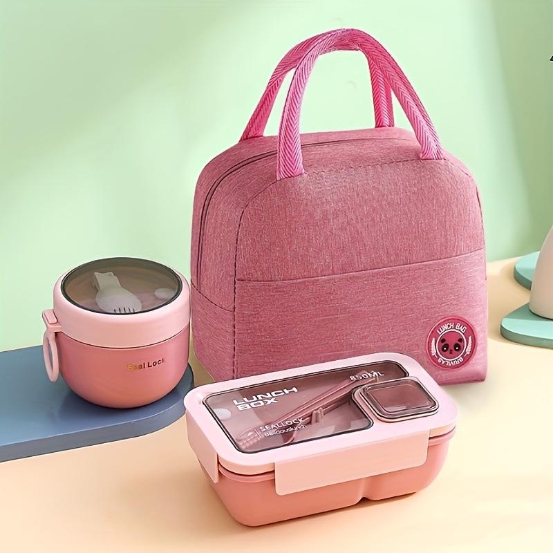 Compact Insulated Lunch Bag & Microwaveable Bento Box for Students & Office Workers